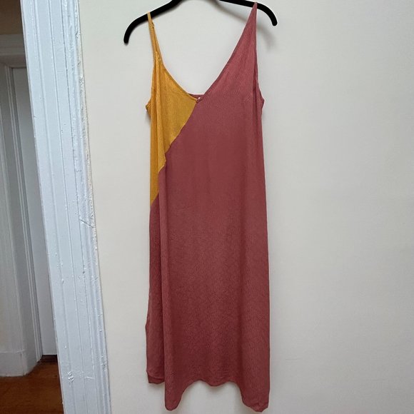 Seek Collective Small Yellow/Pink Silk Dress - Picture 1 of 4